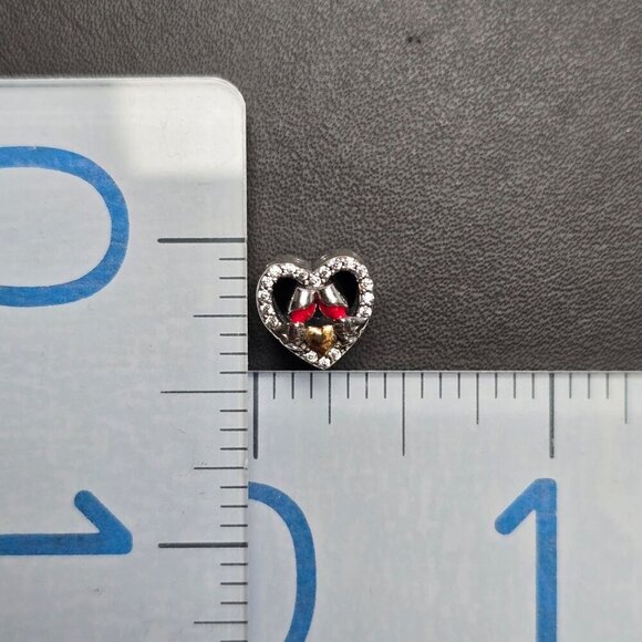 Heart-Shaped Cheers! Charm with Couple Toasting (NWOT) - Picture 4 of 4